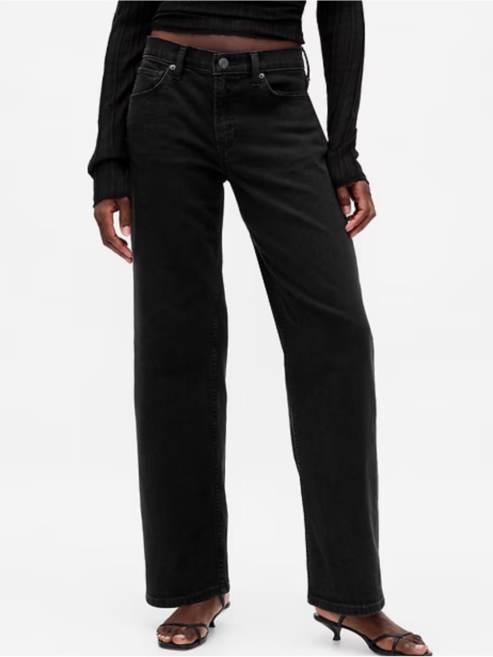 GAP 90s Low Rise Loose Jeans in Black